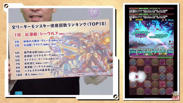 公式放送 パズドラ人気リーダー サブ アシストトップ10を発表 パズドライフ