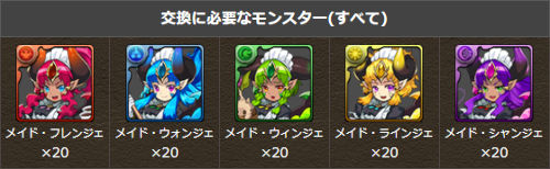 おしゃれメイド・ネレの交換に必要な素材
