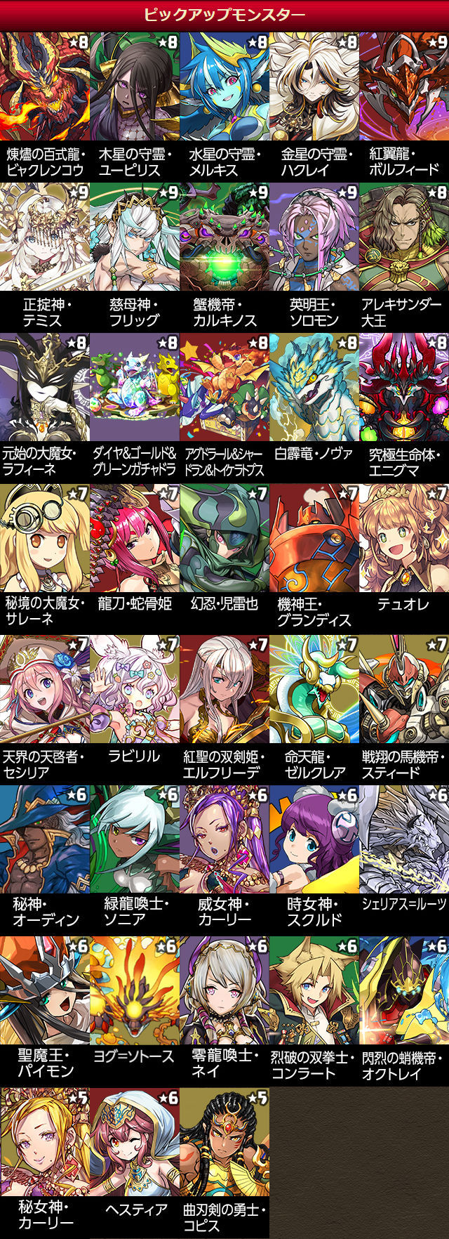 ゴッドフェスのラインナップ