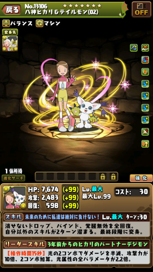 八神ヒカリ&テイルモン(02)1