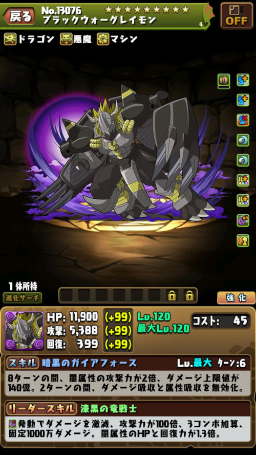 ブラックウォーグレイモン1