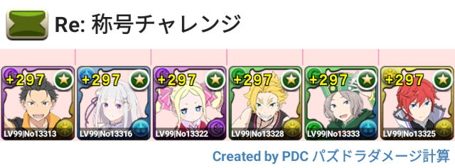 Re:称号チャレンジ　固定チーム