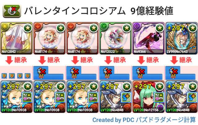 バレンタインコロシアム　9億経験値