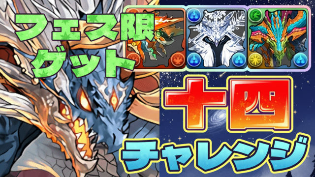 【動画】ずらしのみで新フェス限ガチャゲット！十四チャレンジをシヴァドラパでクリア