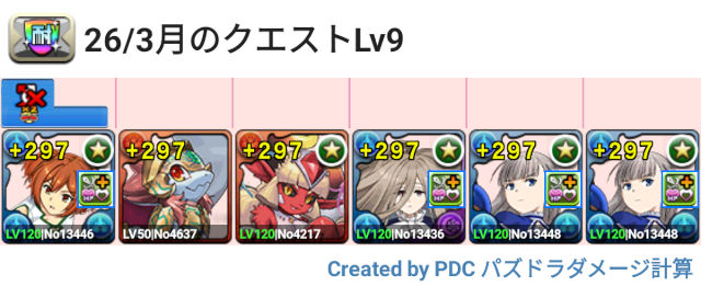 3月のクエスト Lv9　ラヴィーネパ