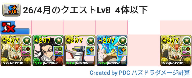 4月クエスト Lv8 F91パ