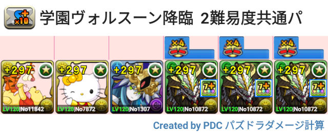 学園ヴォルスーン降臨　正月ノルディス周回パ