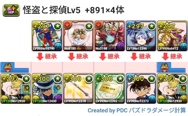 怪盗と探偵 Lv5　キコルパ　プラマラ4体