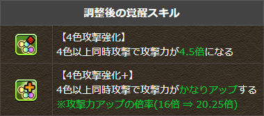 覚醒スキルの効果を一部調整2