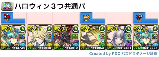 ハロウィンコロシアムやワングレン＆ベイツール降臨　試練キオ共通パ