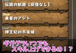 パズドラ女子 え ギガグラいつでもスキル上げできるの パズドライフ